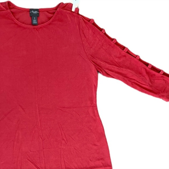 Chico's Tops - TRAVELER'S by CHICO'S Orange Pullover Sleeve Cut Outs Chico'2 Size 1 or US 8